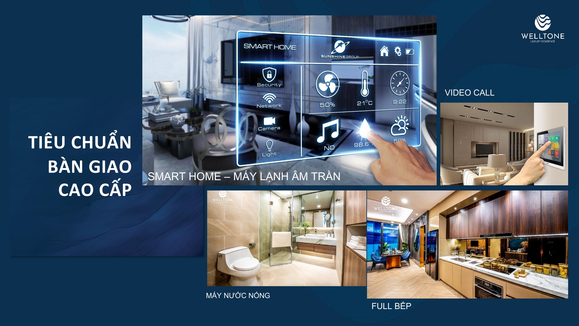 Tiêu chuẩn bàn giao cao cấp ở Welltone Luxury Residence