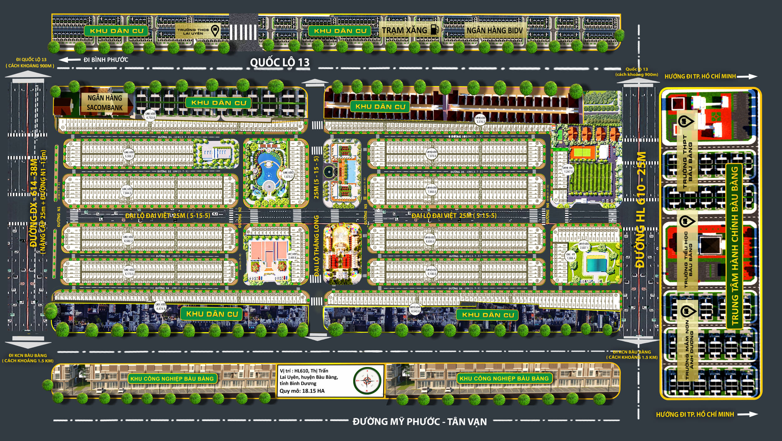 Bản đồ phân lô Thăng Long Luxury