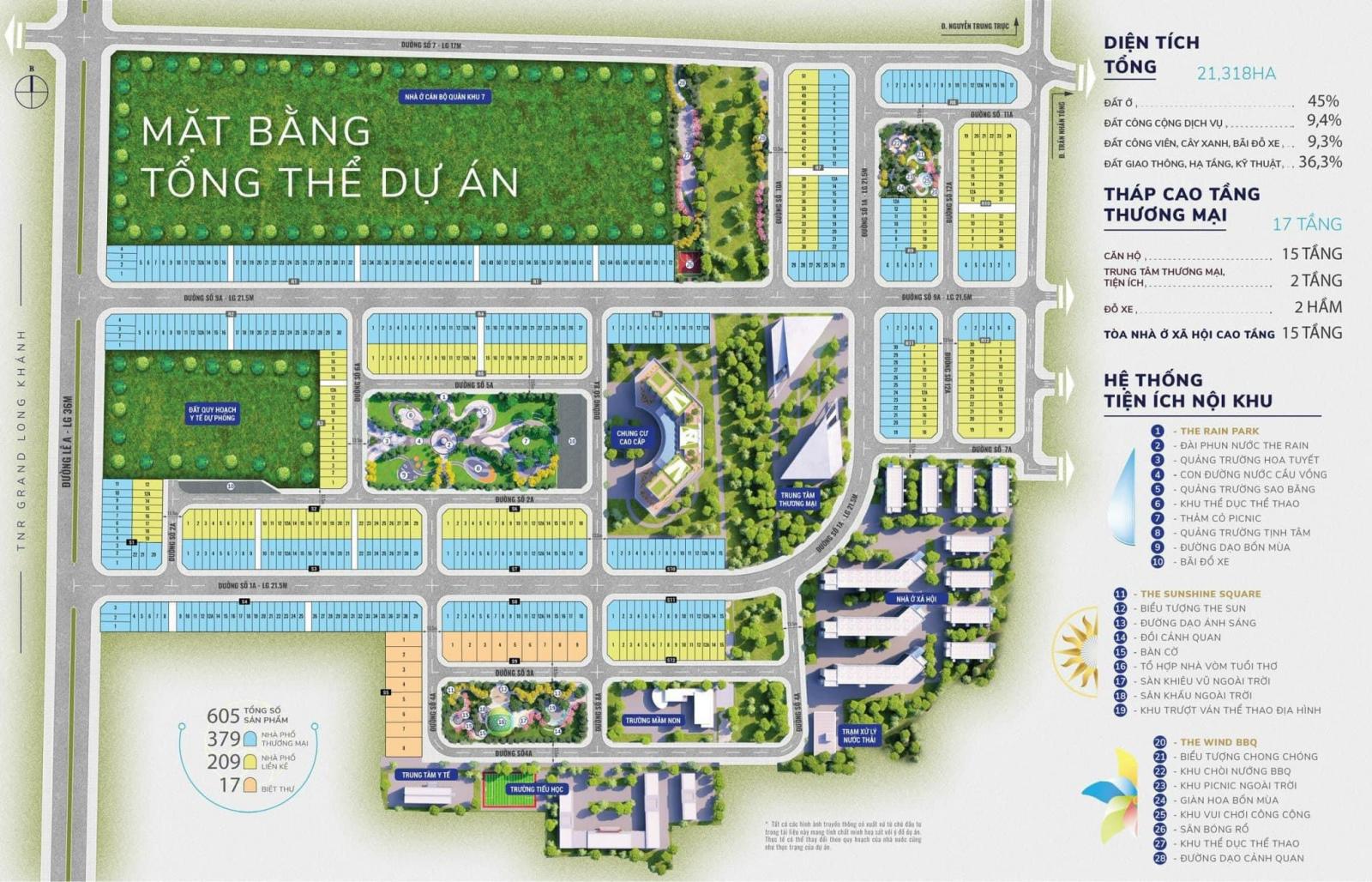 Mặt bằng phân lô TNR Grand Long Khánh