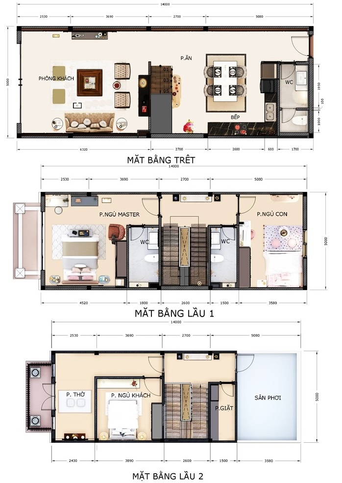 Thiết kế nhà phố Thăng Long Luxury